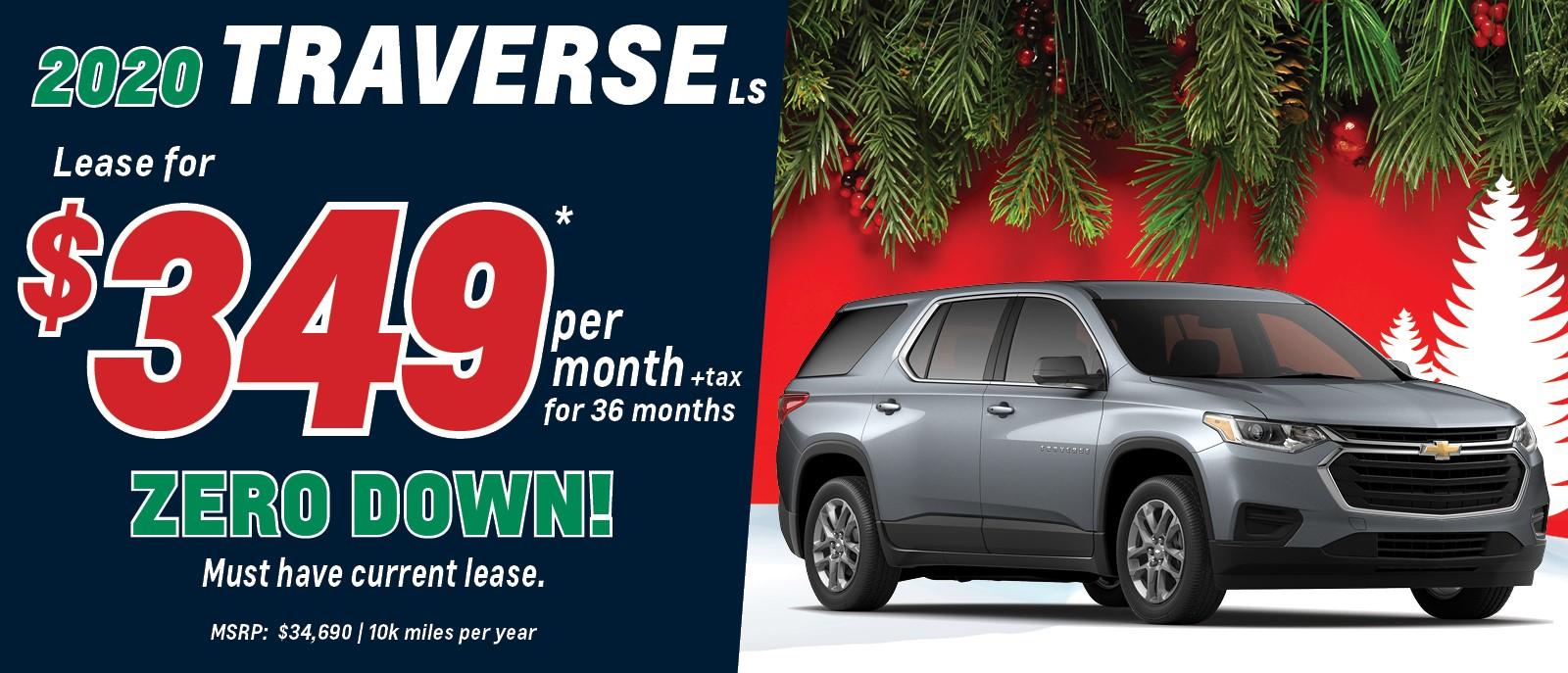 LEASE THE 2020 TRAVERSE FOR ONLY $349 PER MONTH!