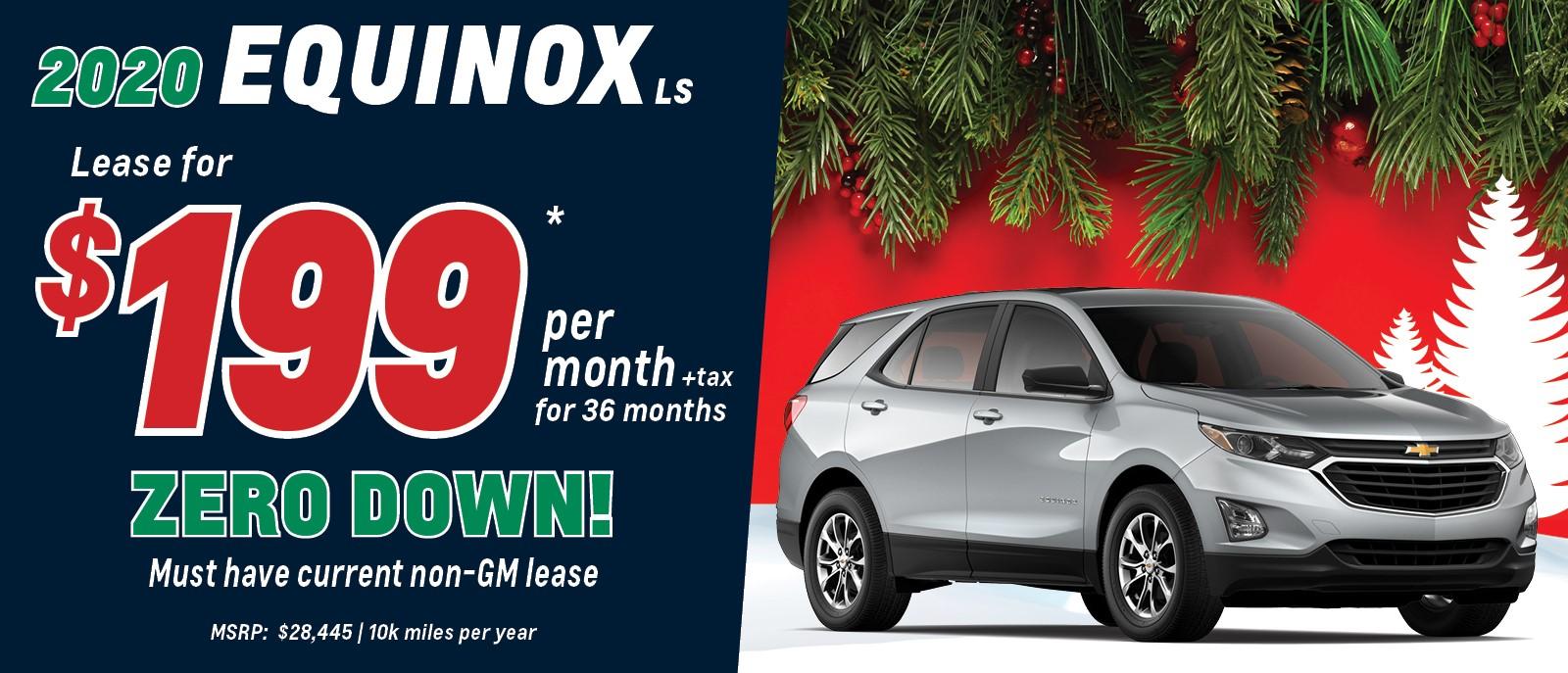 LEASE THE 2020 EQUINOX FOR ONLY $199 PER MONTH!