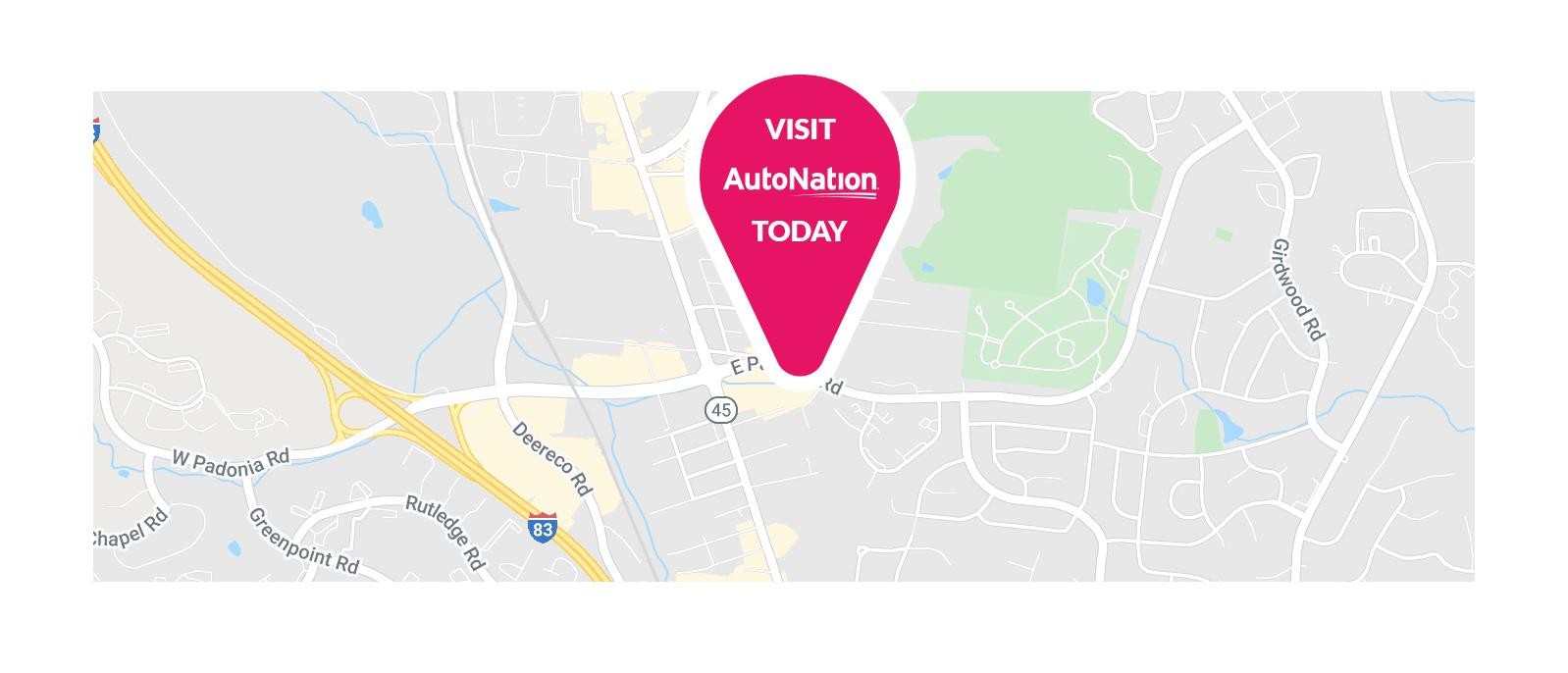 Street map of Autonation Chevrolet Timonium