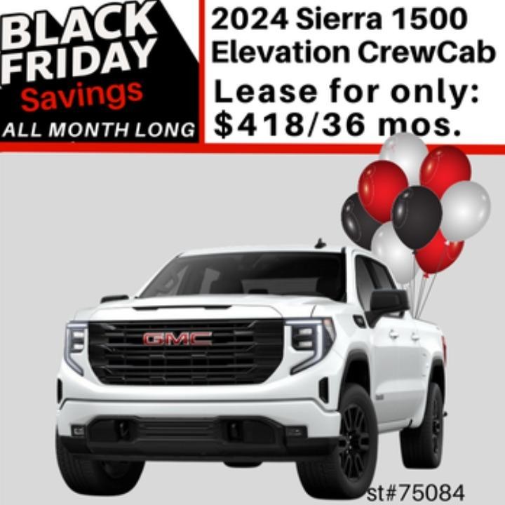 2024 Sierra 1500 Elevation Crew Cab
Lease for only: $418/36 mos