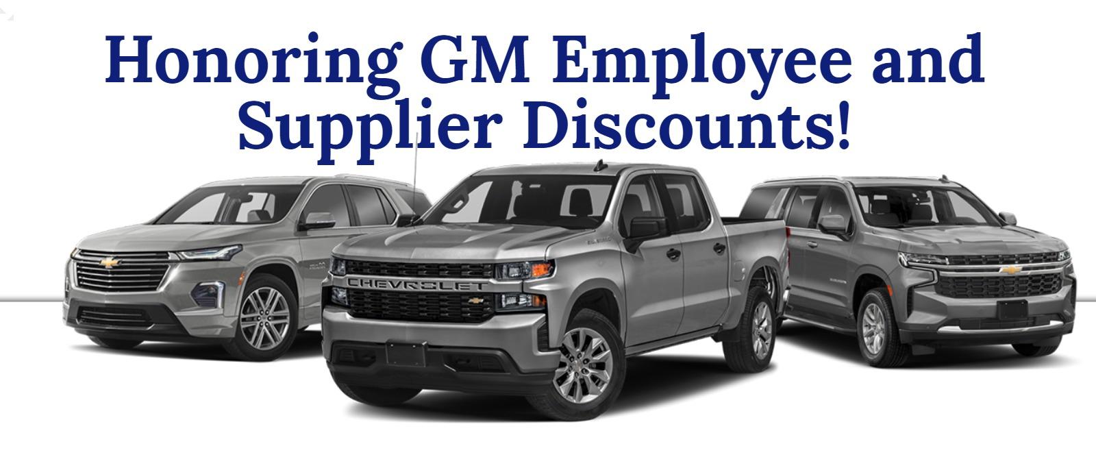 Honoring GM Employee & Supplier Discounts