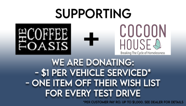 We are donating $1 per vehicle serviced*
