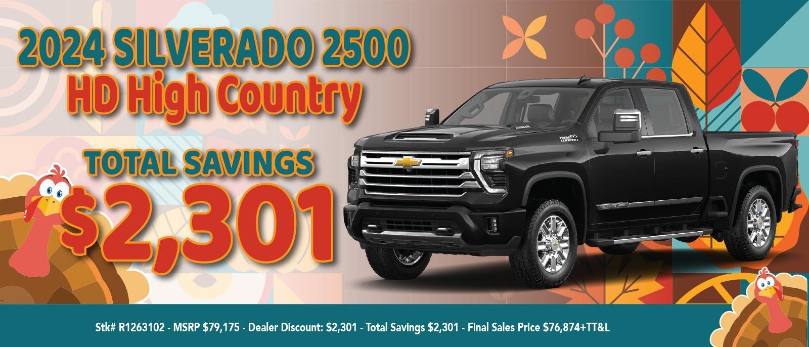 2024 SILVERADO 2500HD OFFERS AT BLAKE FULENWIDER IN EASTLAND, TX