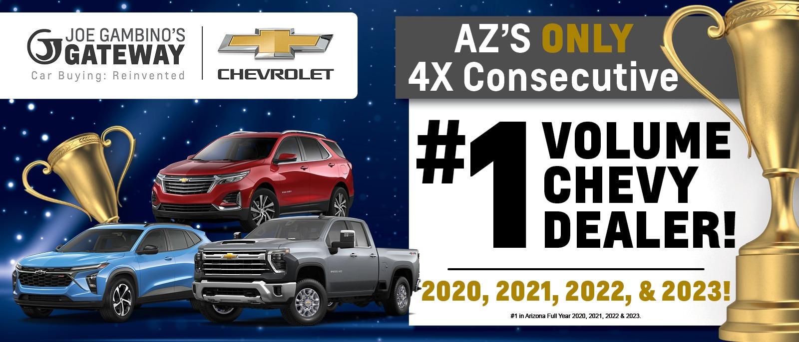 Arizona's #1 Volume Chevy Dealer 2020, 2021, 2022 & 2023!