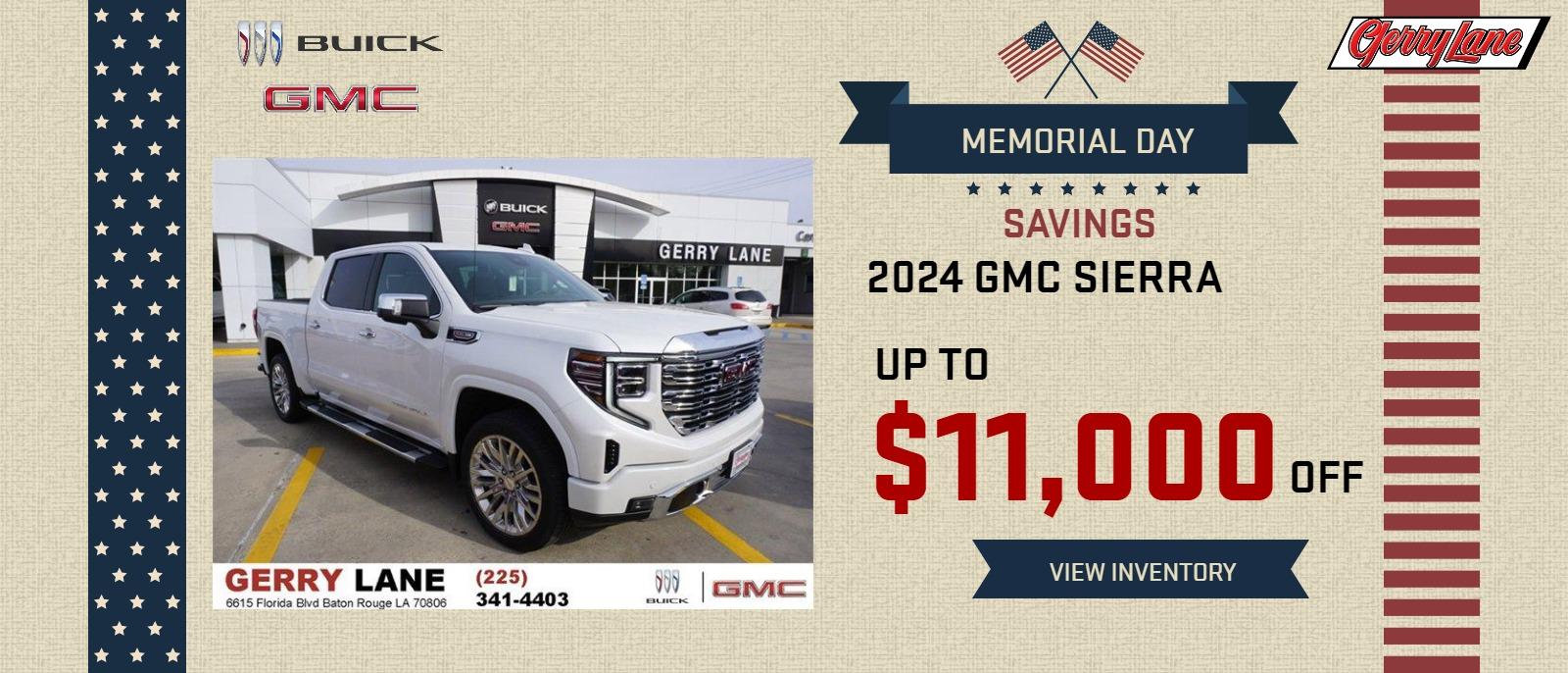 2024 Sierra 
Up to $11,000 Off