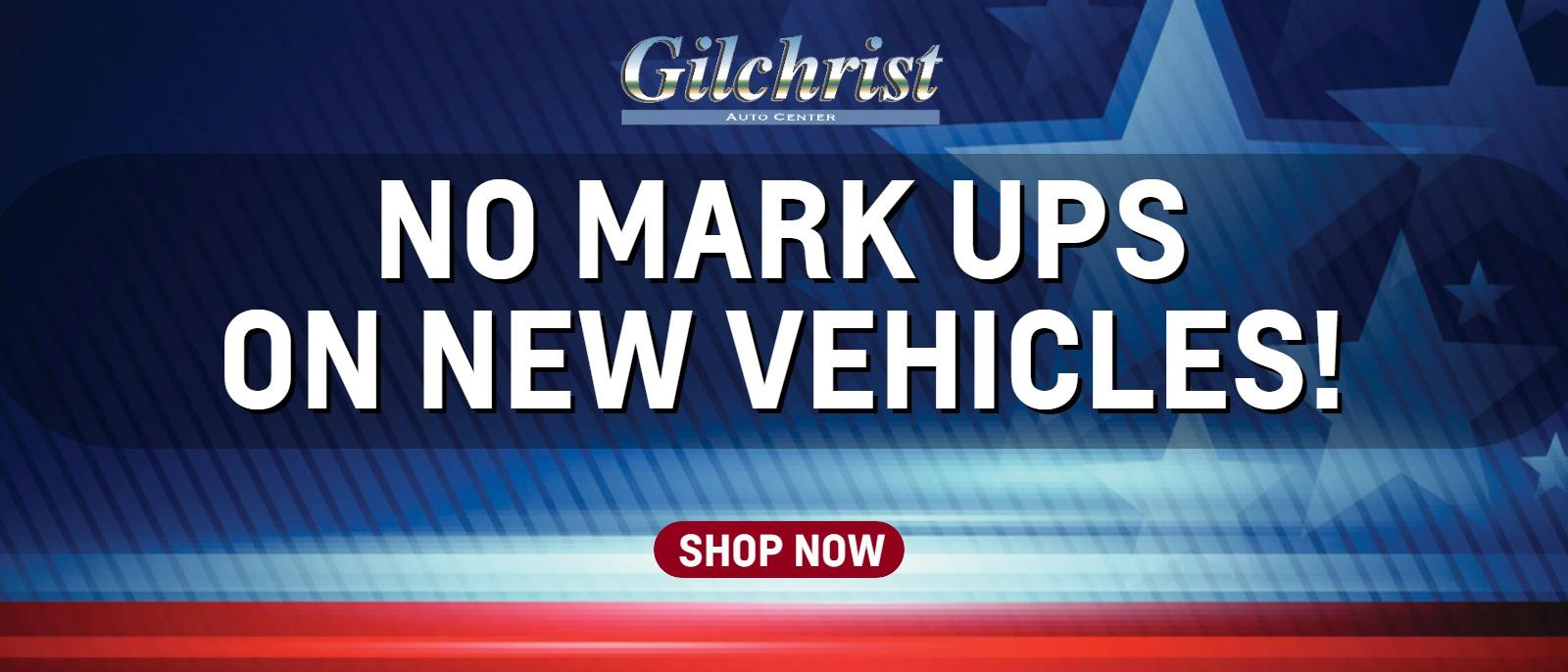 No Markups on New vehicles