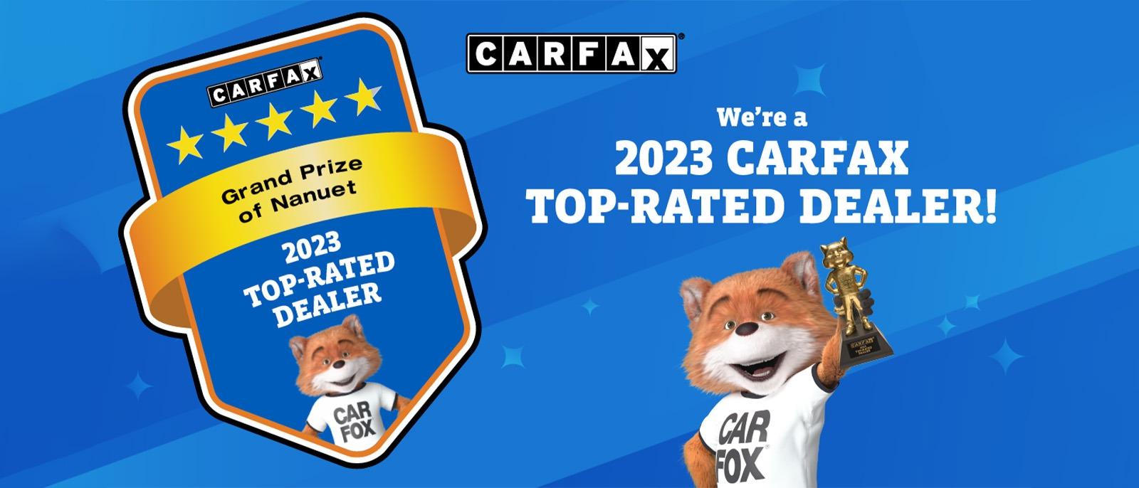We're a 2023 Carfax Top-Rated Dealer!