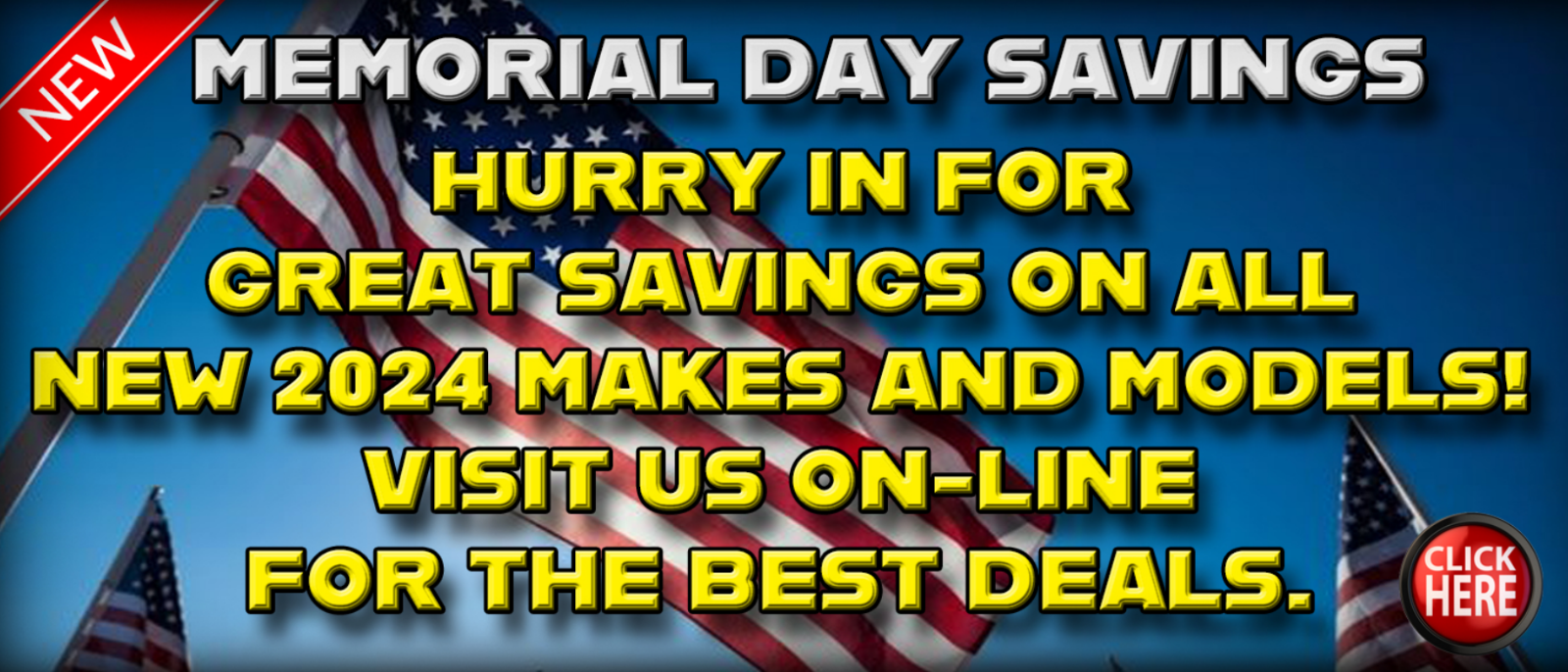 Memorial day savings hero slide May 2024