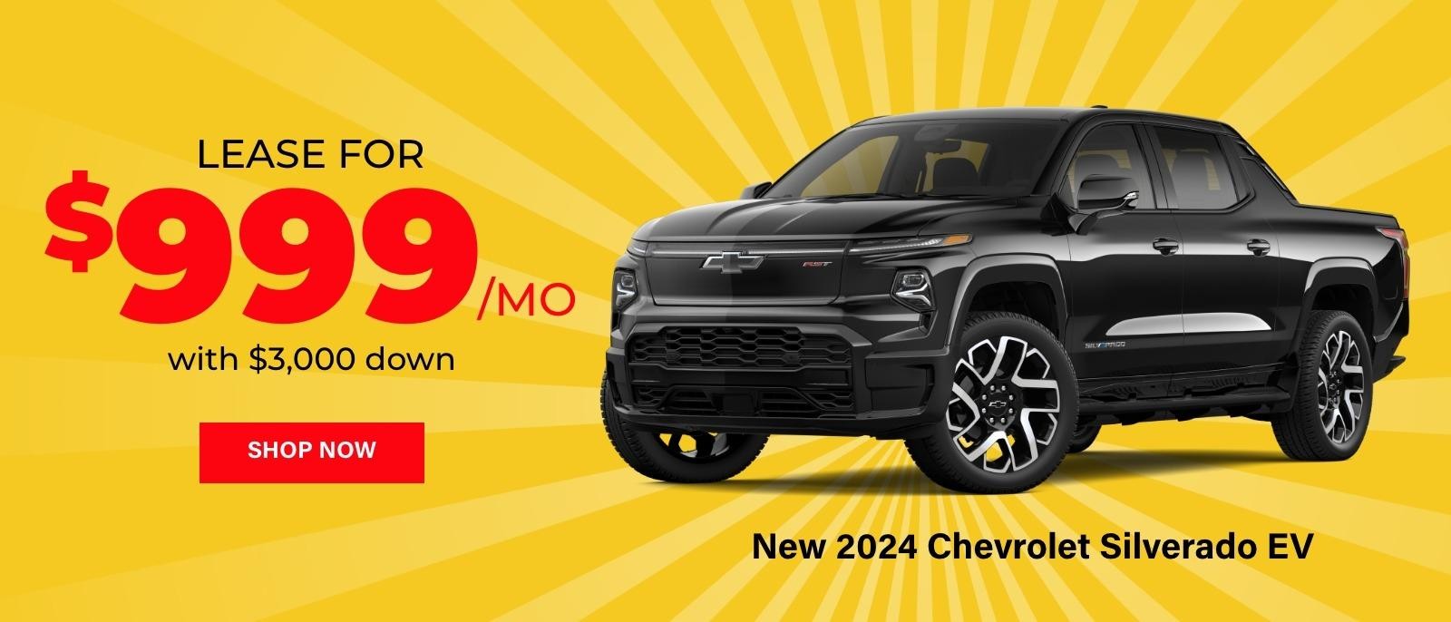 New September 2024 Chevrolet Silverado EV lease offer at Gunn Chevrolet