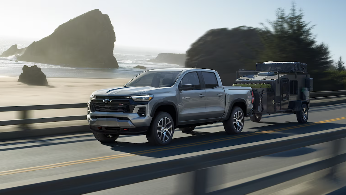 2023 Chevy Colorado towing a trailer