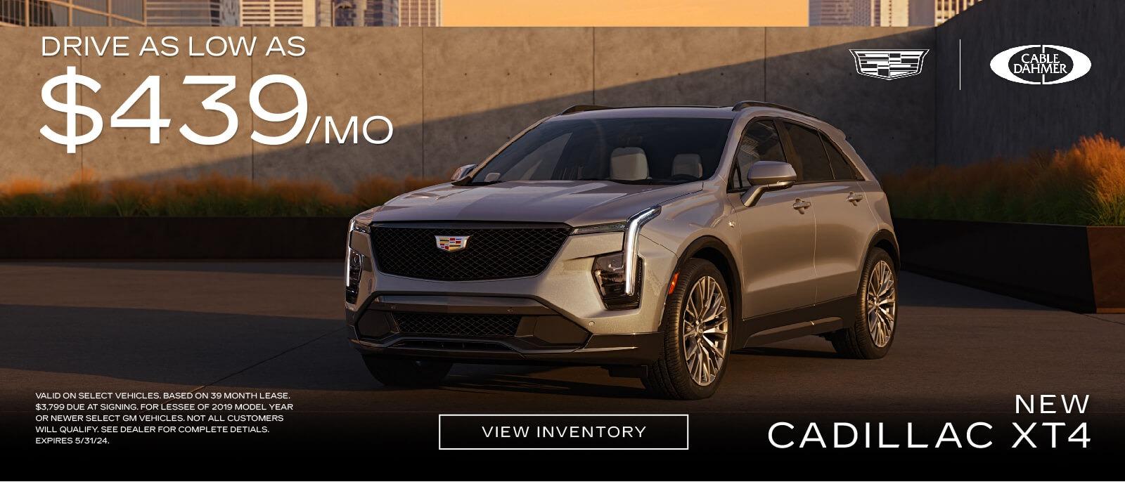 New Cadillac XT4 drive as low as $439 a month in Kansas City