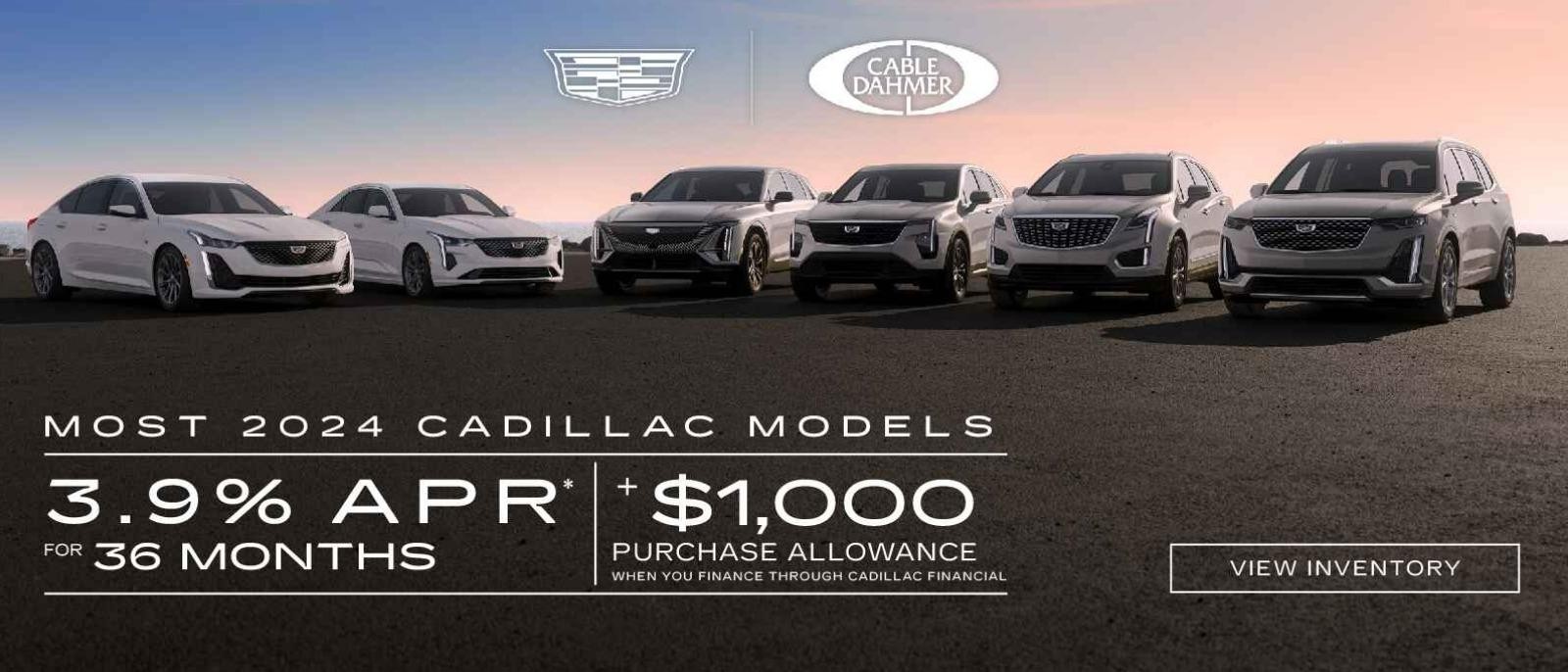 Shop New Cadillac inventory for as low as 3.9% APR!