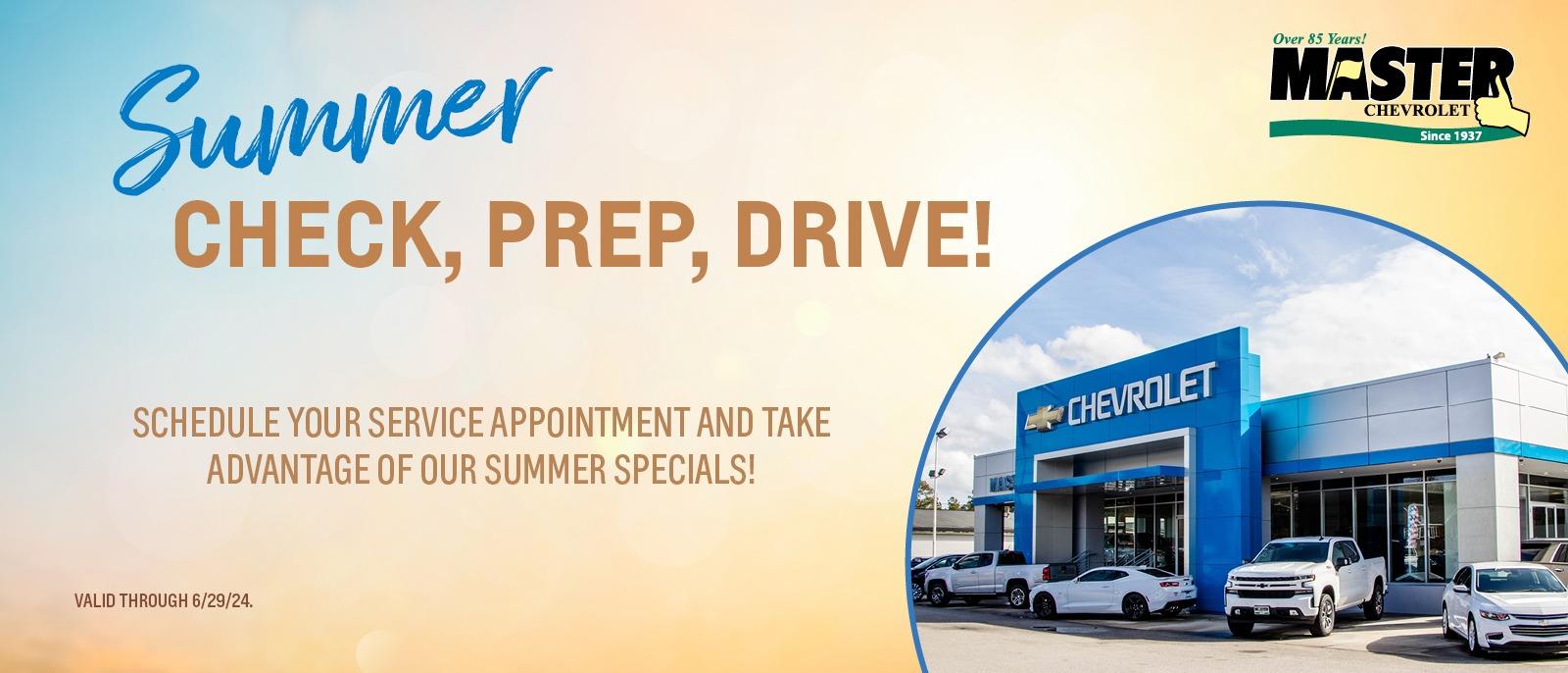 Summer Check, Prep, Drive!