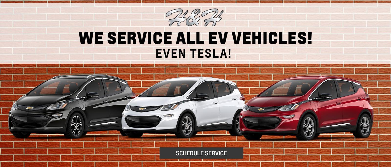 We Service ALL EV Vehicles! Even Tesla!