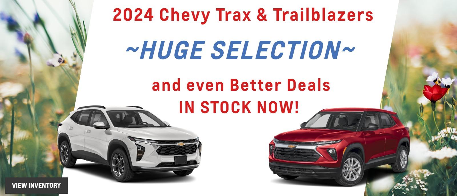 UGE SELECTION OF 2024 CHEVY TRAX & TRAILBLAZERS