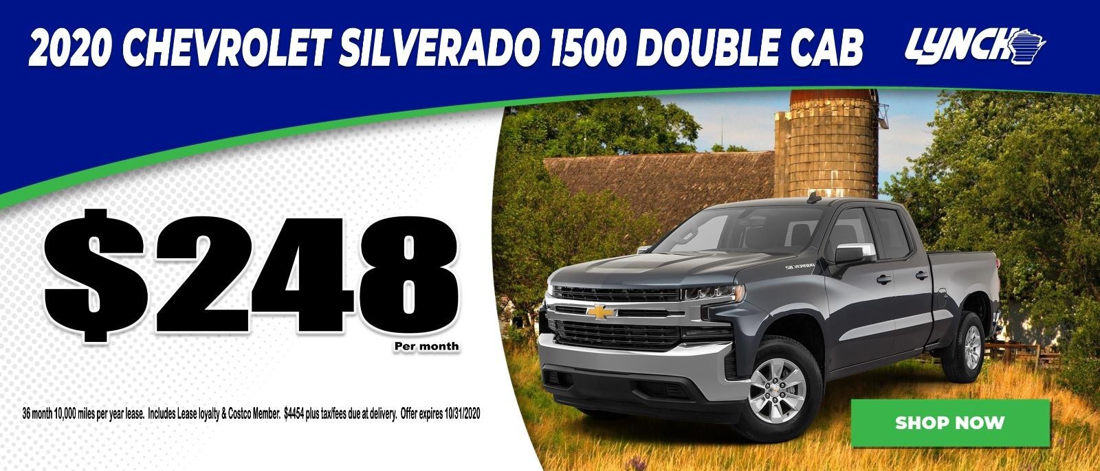 2020 Chevy Silverado for $248 per month in Mukwonago Wisconsin