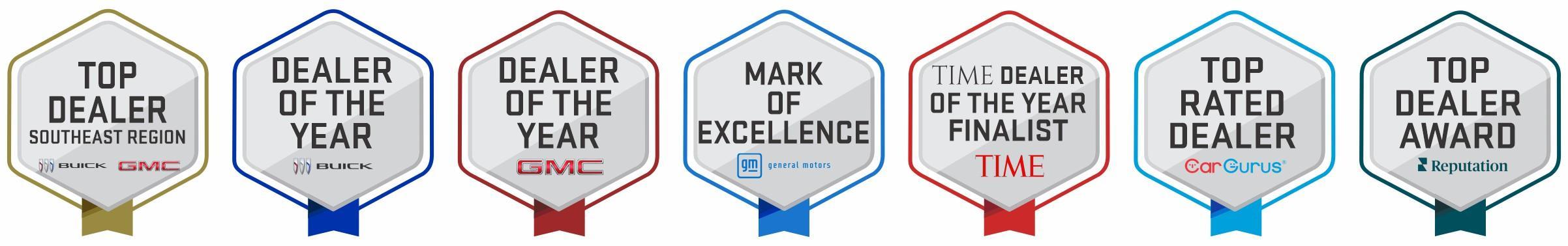 Howard Bentley Buick GMC Award Badges