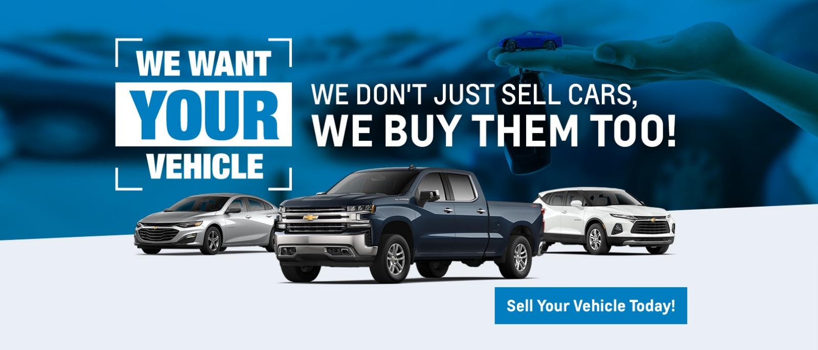 We want your vehicle