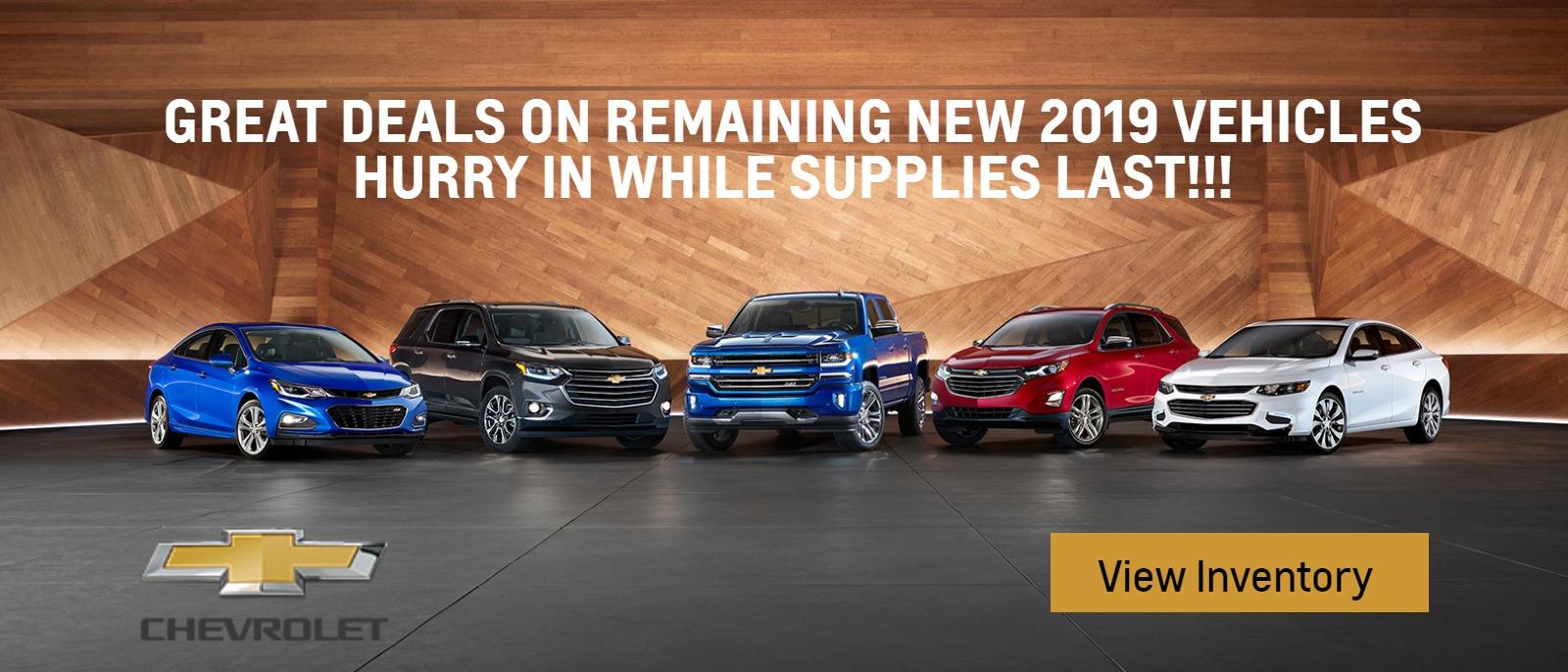 Great deals on remaining new 2019 vehicles