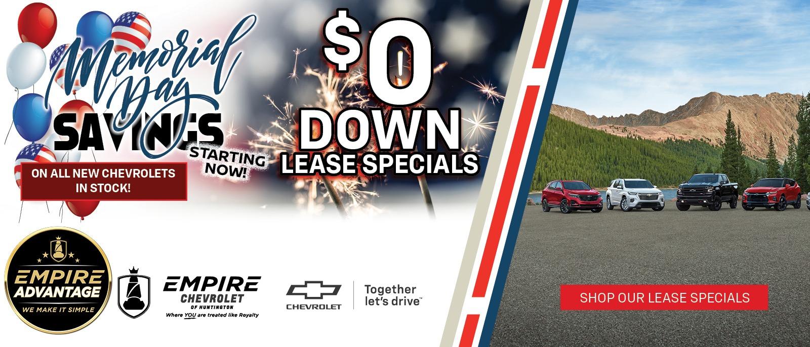 $0 Down Lease Specials