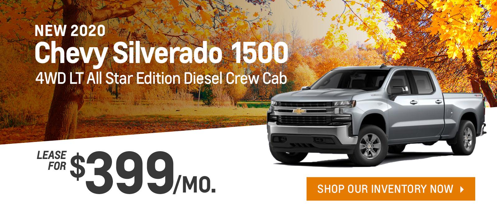 New 2020 Chevy Silverado 1500 4WD LT All Star Edition Diesel Crew Cab