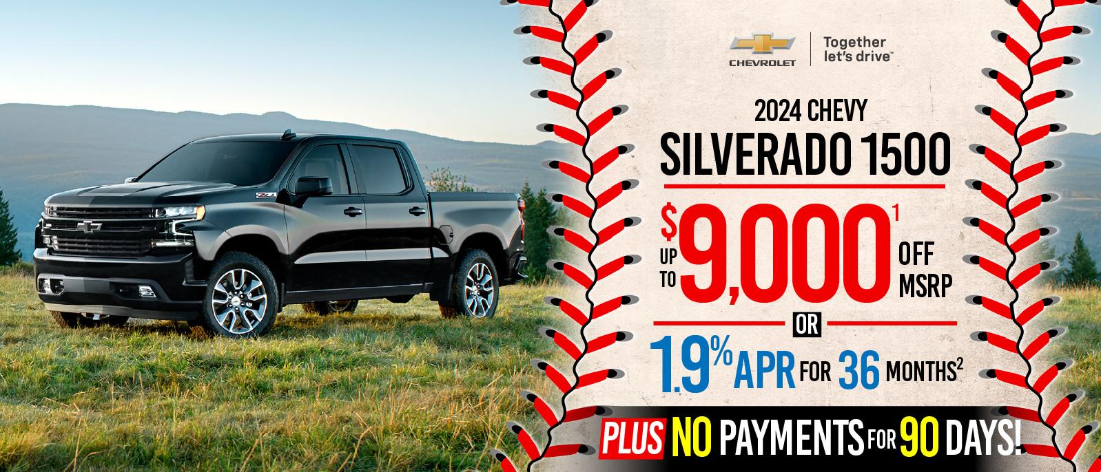NEW Chevy Silverado 1500 - save up to $9000 or 1.9% APR for 36 months