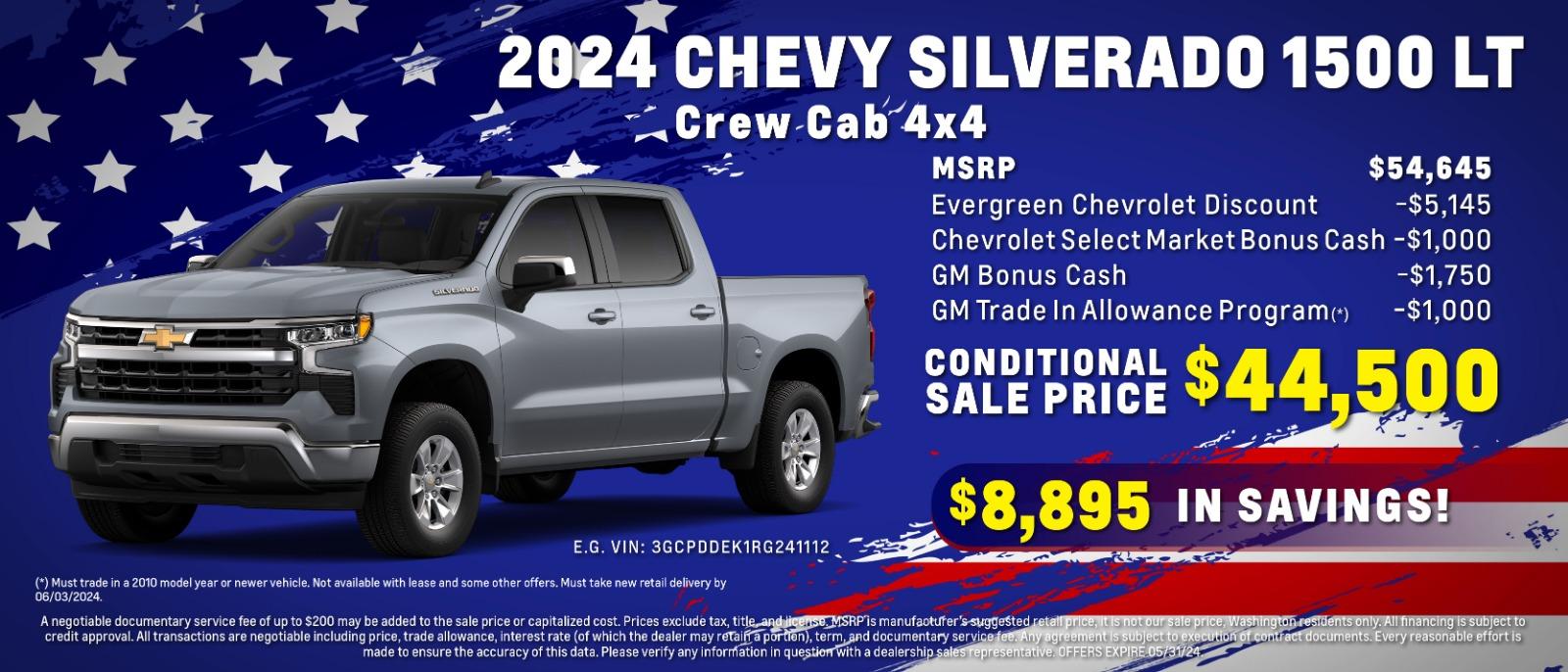 2024 Chevy Silverado 1500 Crew Cab LT 4WD