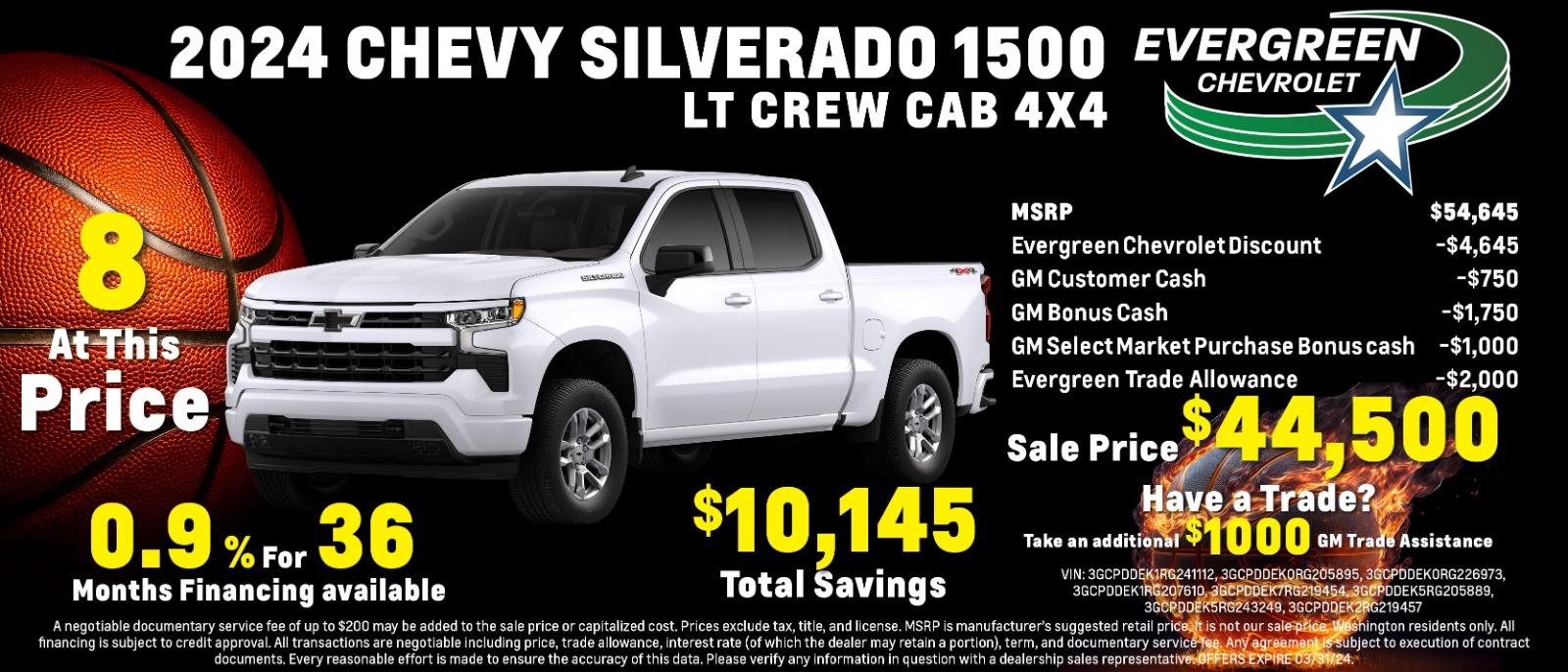2024 Chevy Silverado 1500 LT Crew Cab 4x4