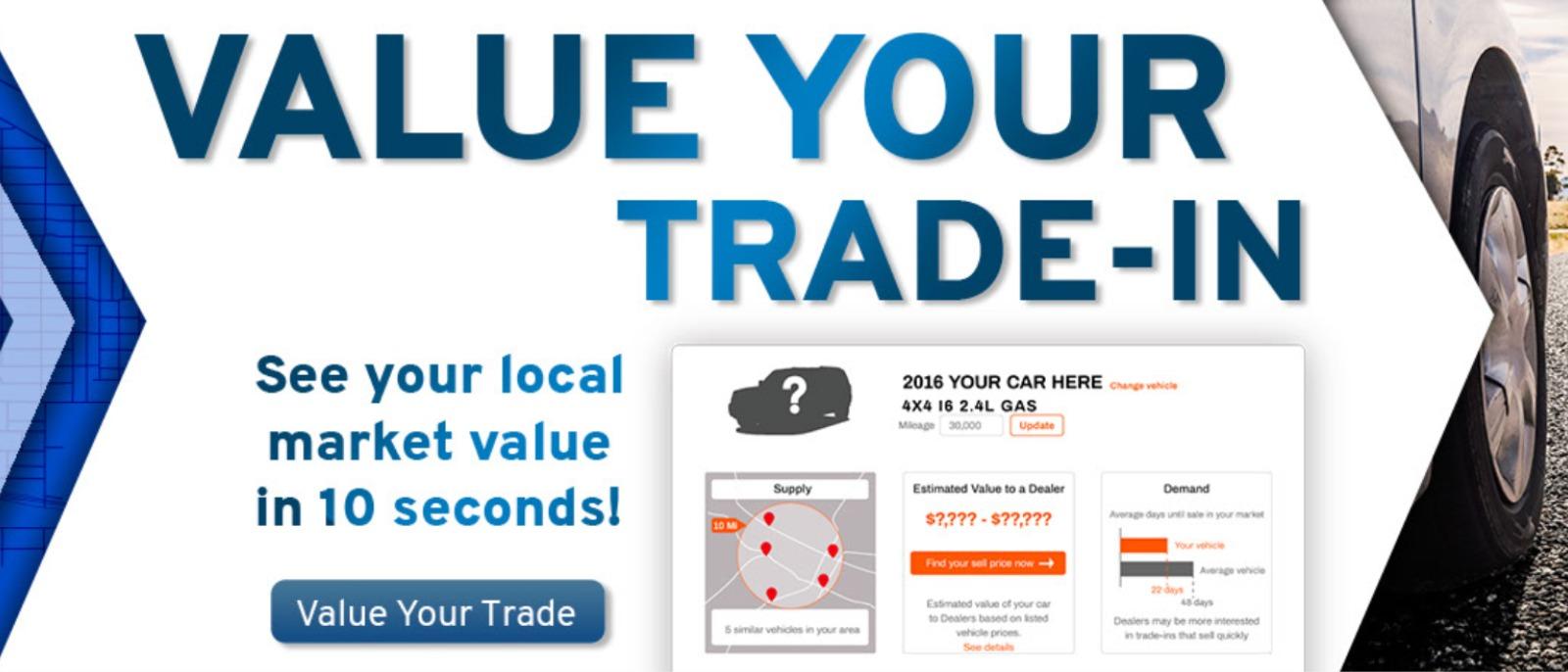 Value Your Trade-In | See Your local market value in 10 seconds