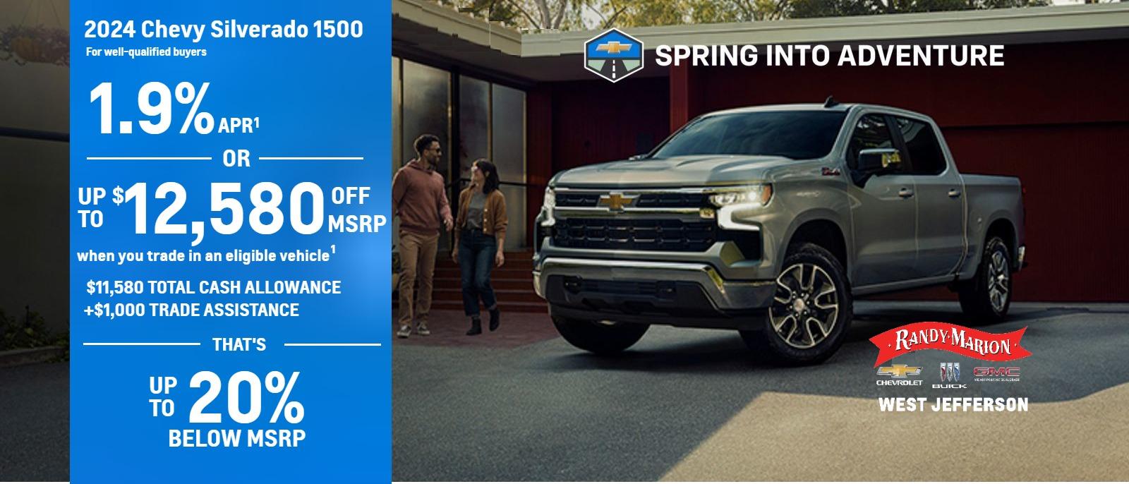 SAVE BIG ON THE CHEVROLET SILVERADO 1500 MODELS AT RANDY MARION CHEVROLET BUICK GMC OF WEST JEFFERSON