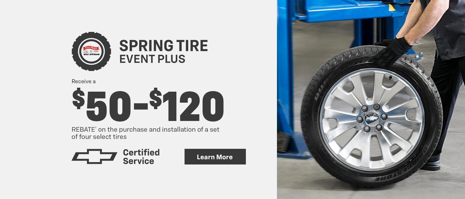 Get a Rebate on the purchase and installation of a set of four select tires.