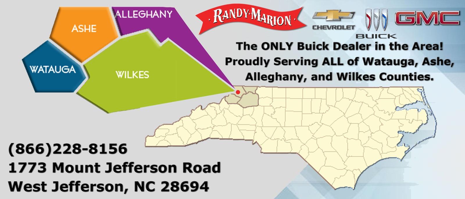 The ONLY Buick Dealer in the Area! Proudly Serving ALL of Watauga, Ashe, Alleghany, and Wilkes Counties.