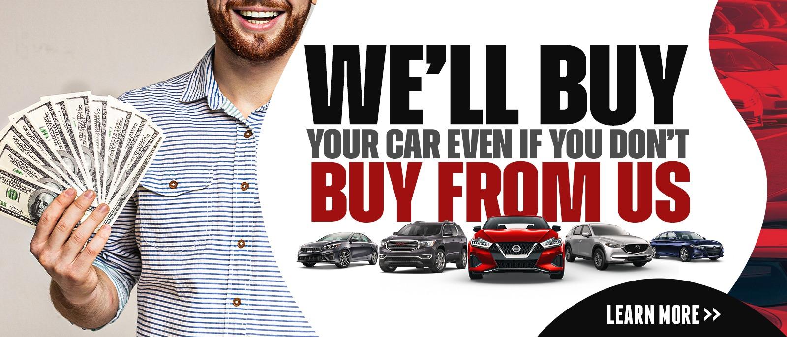 We'll buy your car even if you don't buy from us! Value your trade-in today at Jerry's Chevrolet.