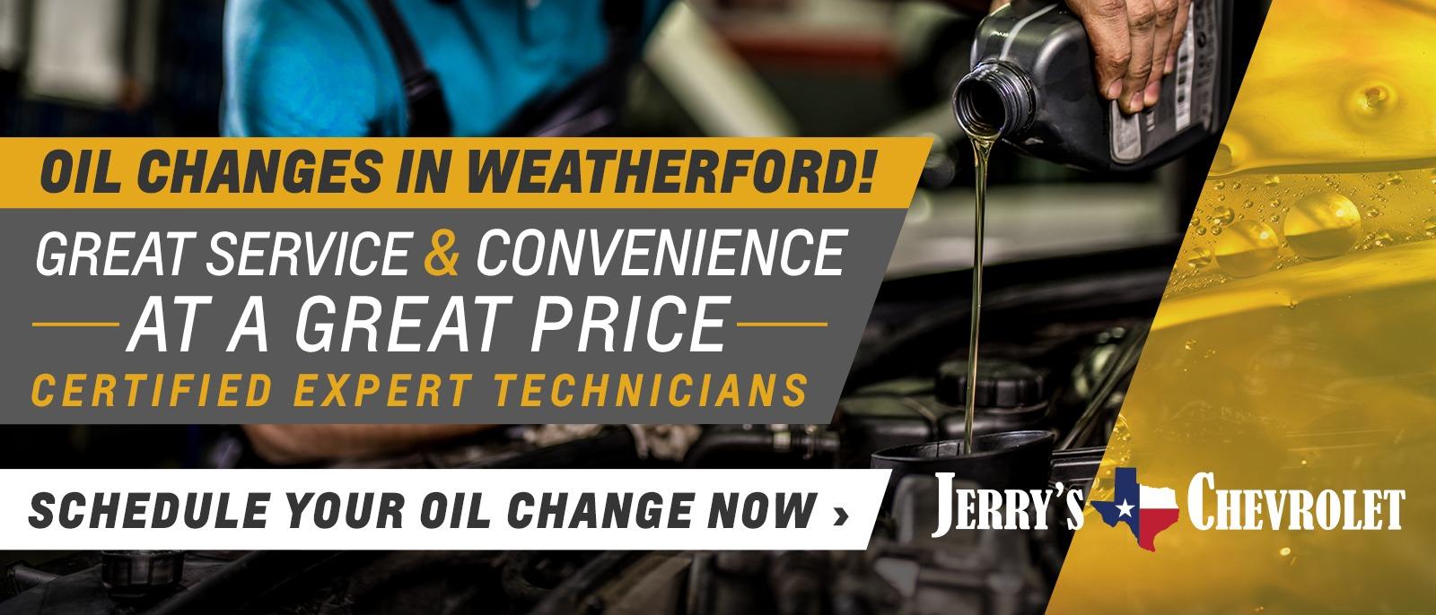 Oil Change Service in Weatherford, TX