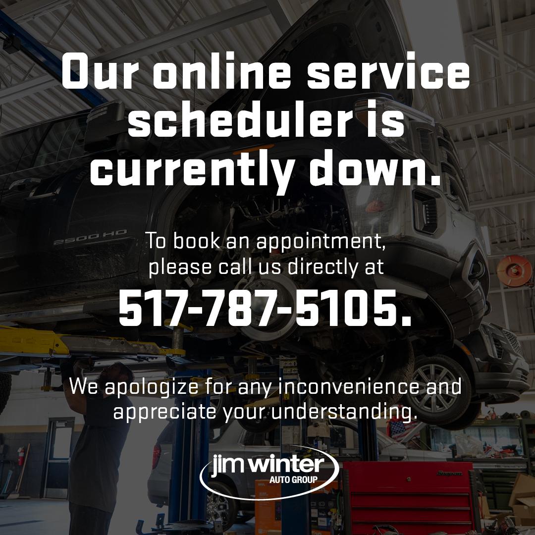 Our online service scheduler is currently down