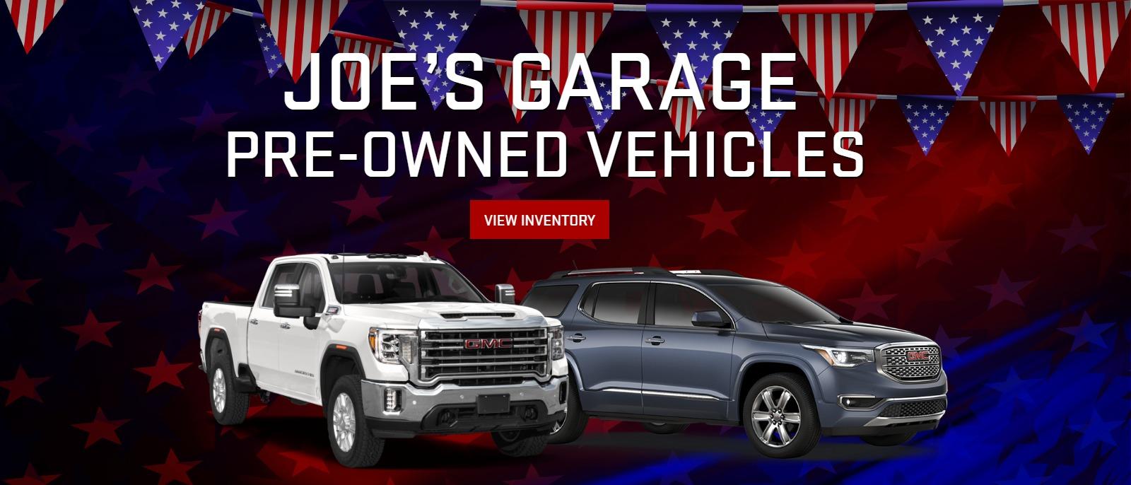 Joe’s Garage Pre-Owned Vehicles