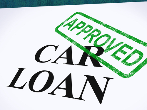 graphic that reads car loan approved