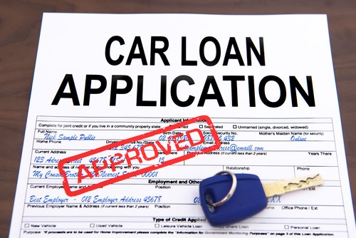 Picture of a car loan application form