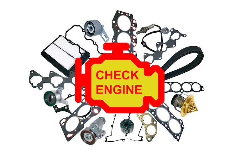 Graphic of a check engine light