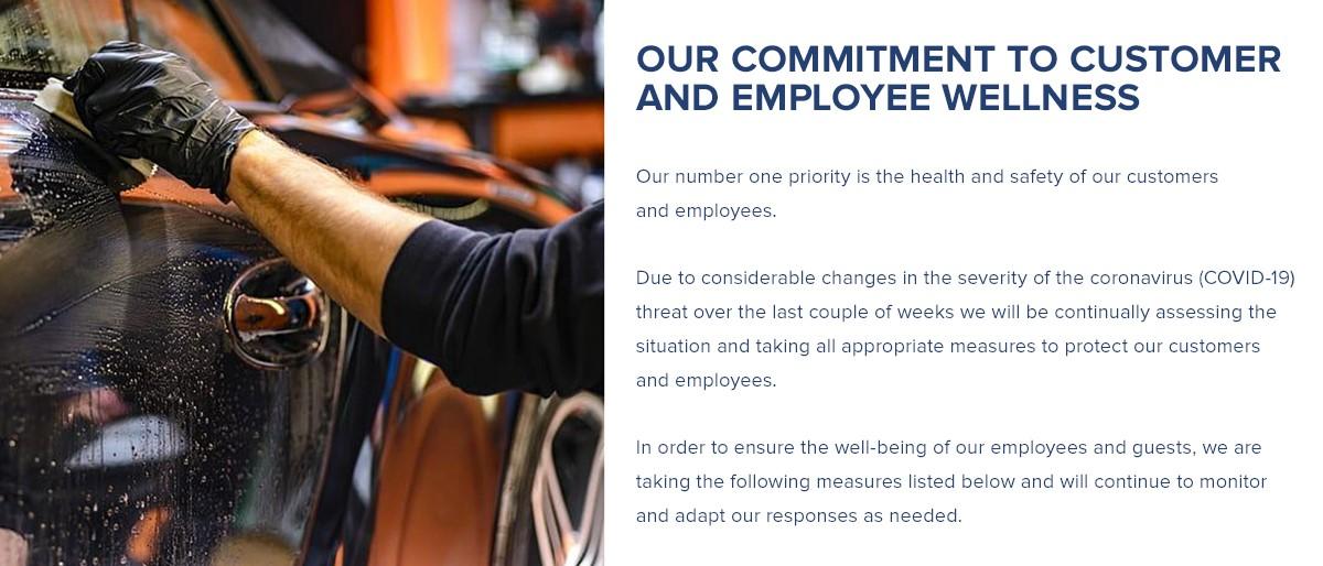 Our Commitment to Customer and Employee Wellness.