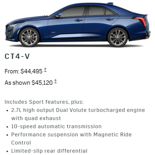 CT4 Cadillac 2020