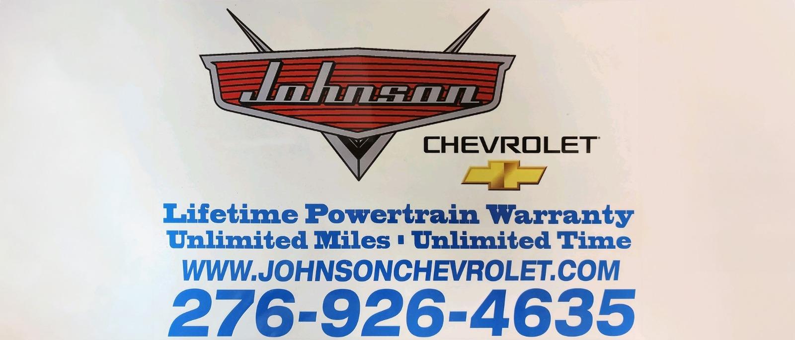 Lifetime Powertrain Warranty
Unlimited Miles. Unlimited Time
www.johnsonchevrolet.com
276-926-4635