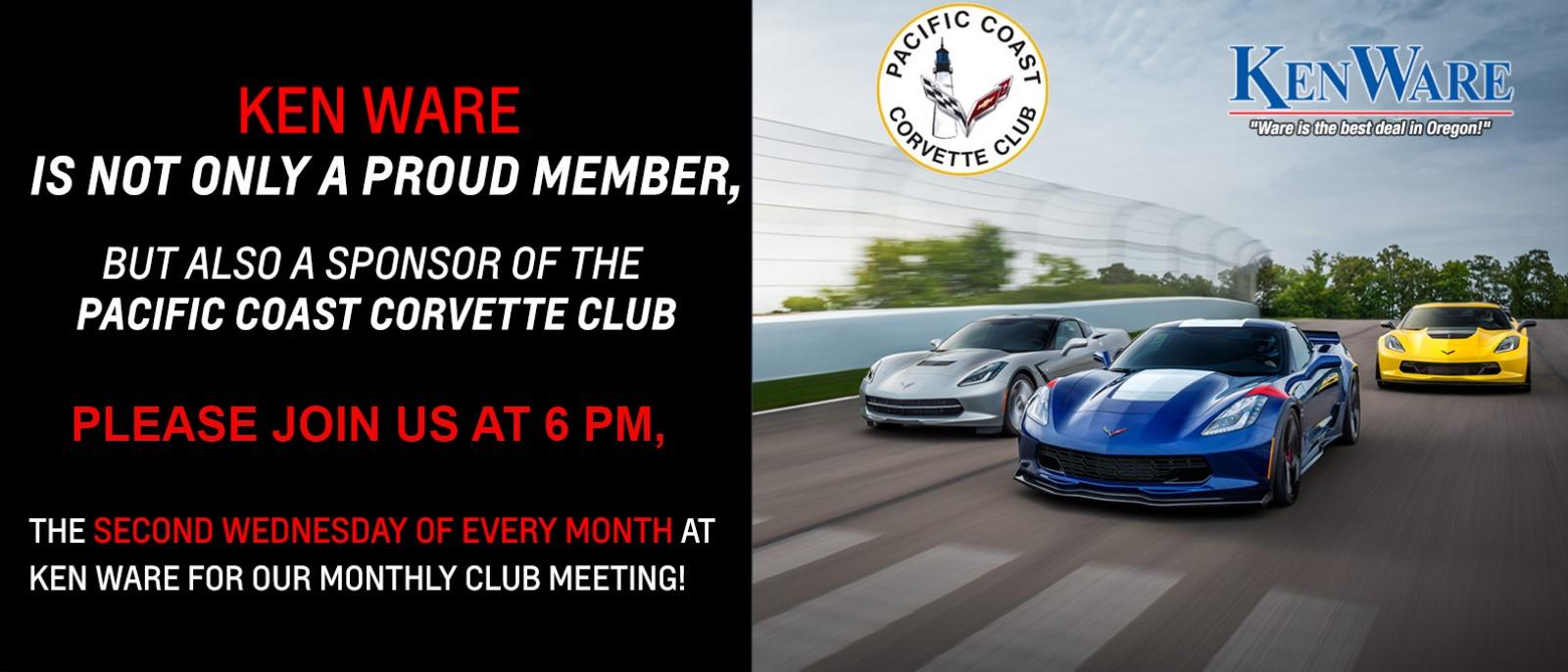 Join Us For Our Monthly Corvette Club Meeting