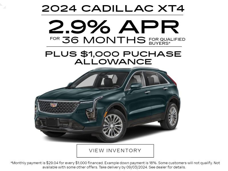 2024 Cadillac XT4 2.9% APR Offer