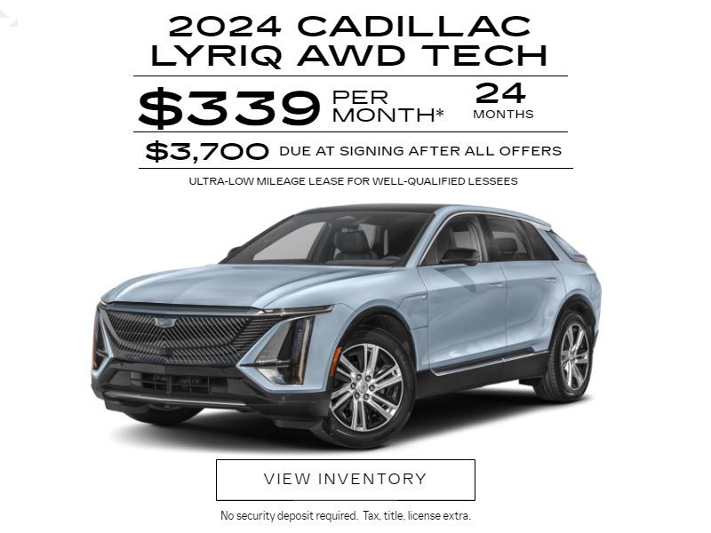 2024 Cadillac LYRIQ AWD Tech Lease Offer