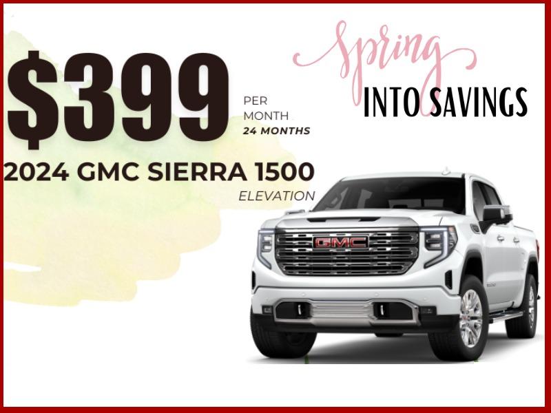 2024 SIERRA 1500 ELEVATION $399 PER MONTH FOR 24 MONTHS AT KING O'ROURKE BUICK GMC IN SMITHTOWN, NY