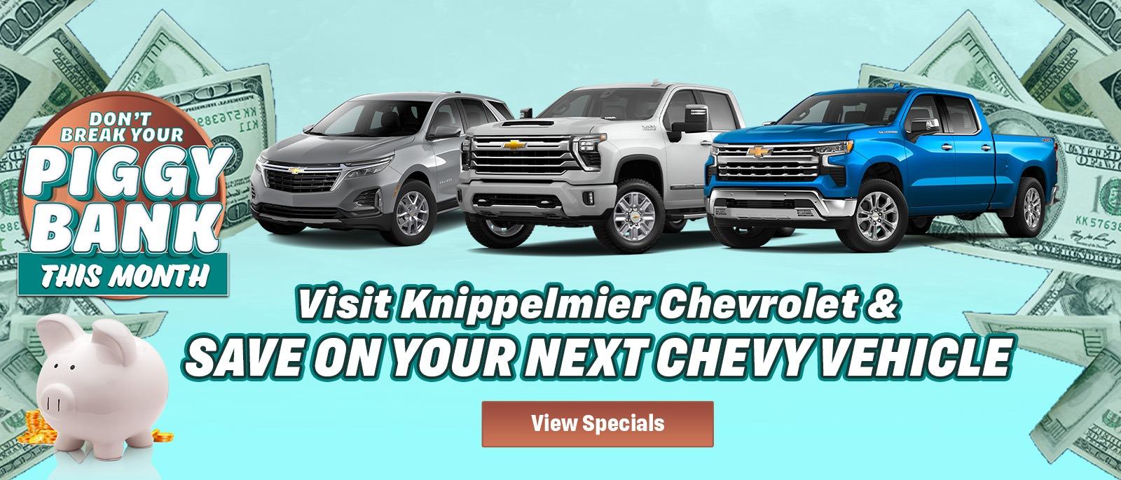 Save on your Next Chevy Vehicle