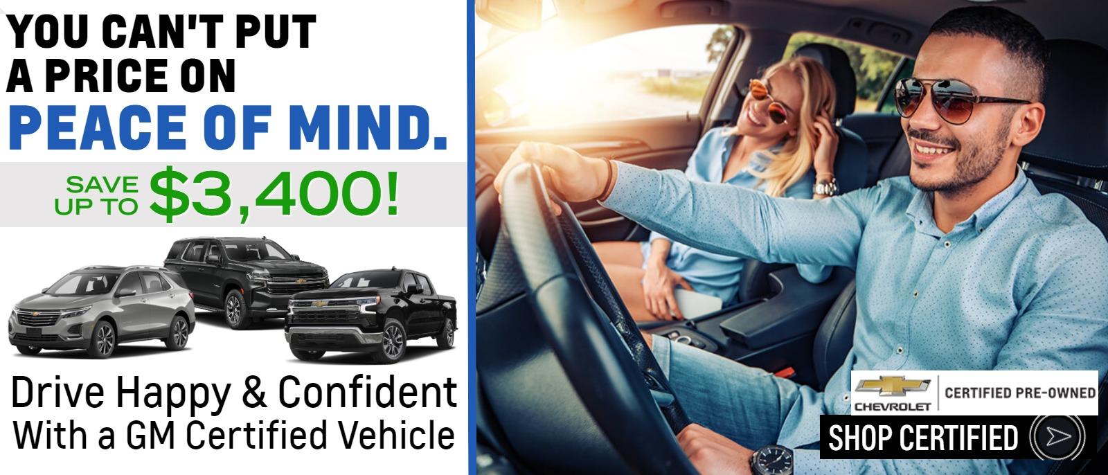 Drive Happy and Confident with a GM Certified Vehicle