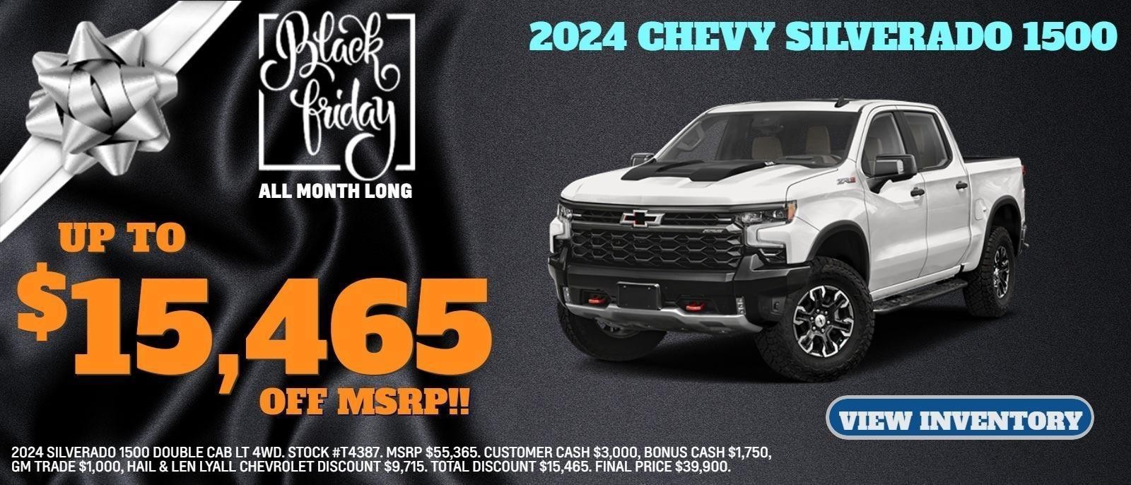 2024 SILVERADO 1500 SAVINGS FROM LEN LYALL IN AURORA, CO