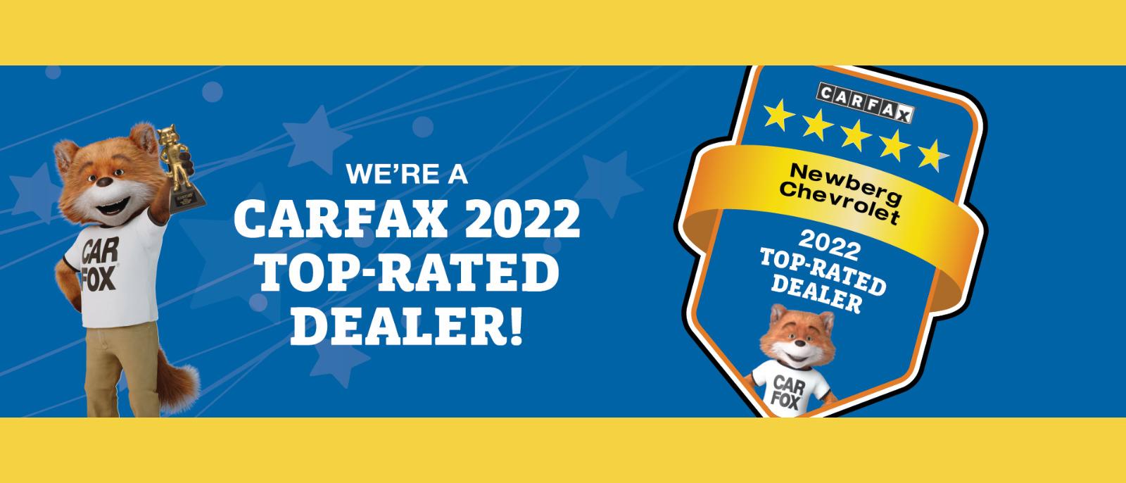 WE'RE A CARFAX 2022 TOP RATED DEALER!